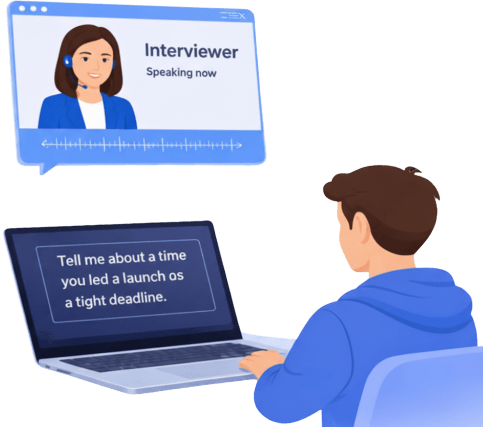 Real-time interview capture preview